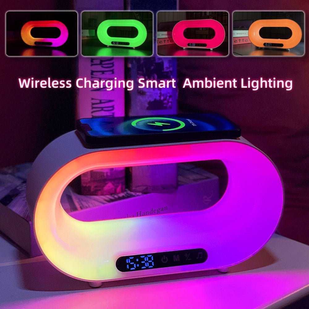 3-in-1 Smart LED Night Light β Wireless Charger & Alarm Clock