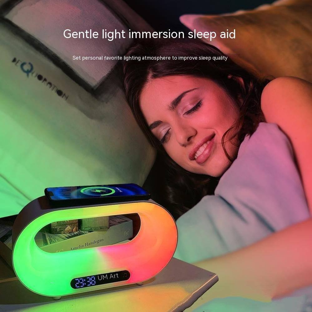 3-in-1 Smart LED Night Light β Wireless Charger & Alarm Clock