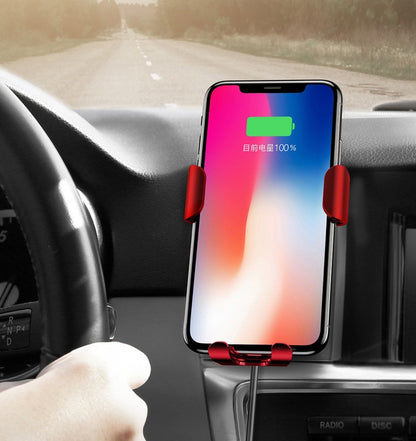 Gravity Bracket Wireless Charging Car Mount – 2-in-1 Charger & Phone Holder