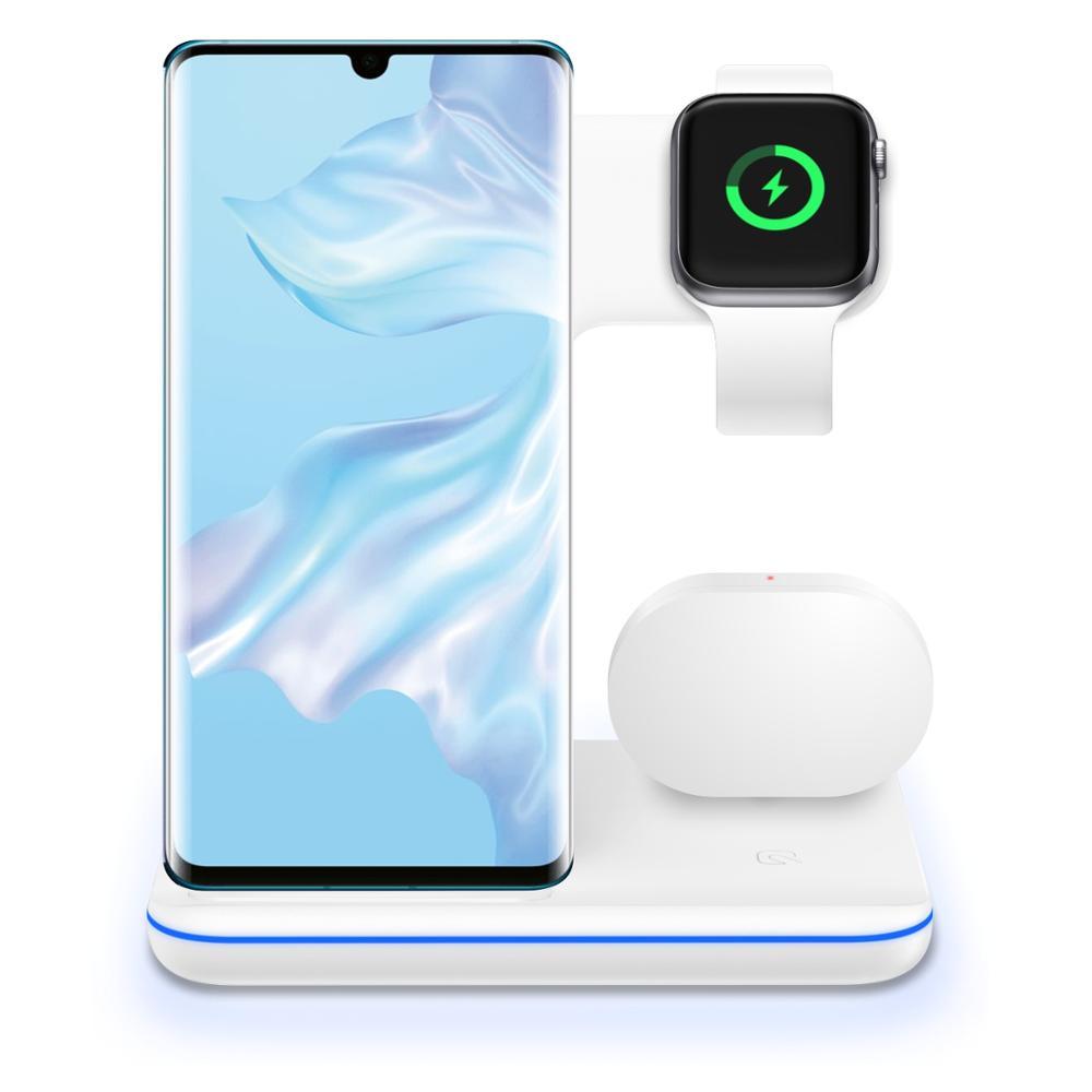 Compatible Mobile Phone Watch Earphone Wireless Charger 3-In-1 Stand