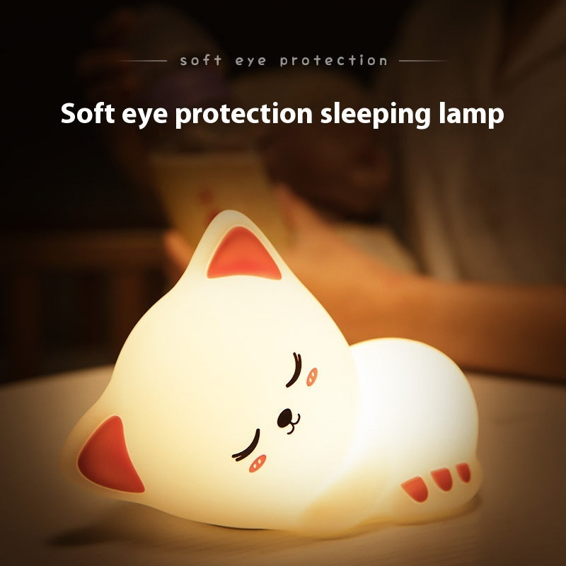 Cute Silicone Night Light with Touch Function