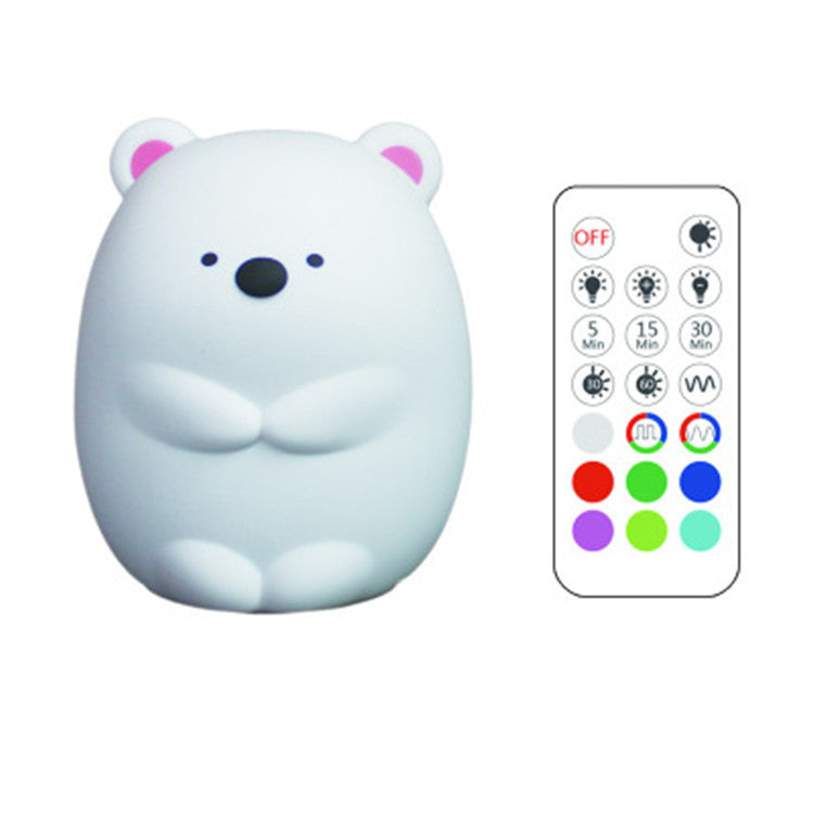 Daddy Bear Colorful Silicone Night Light