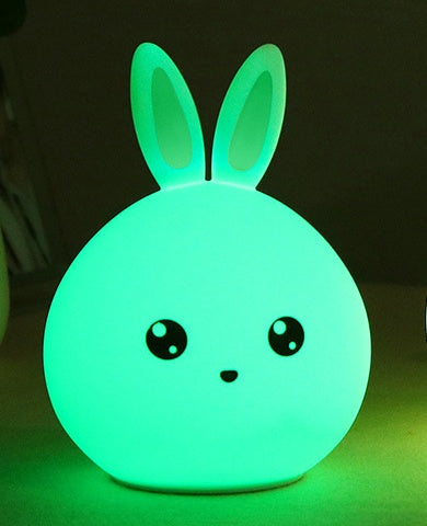 Cute Animal Rabbit Night Light - Silicone Touch Sensor LED Lamp