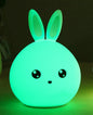 Cute Animal Rabbit Night Light - Silicone Touch Sensor LED Lamp