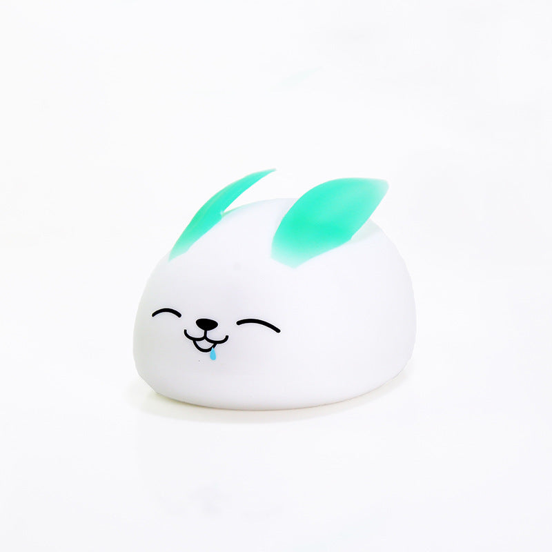LED Projection Silicone Night Light - Cute Cartoon Design