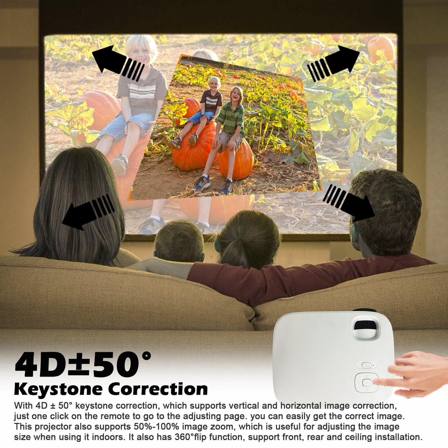 4K True 1080P High-Definition Projector C55