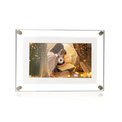 Acrylic Digital Photo & Video Frame with Built-in Battery