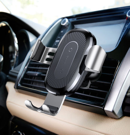 Gravity Bracket Wireless Charging Car Mount – 2-in-1 Charger & Phone Holder