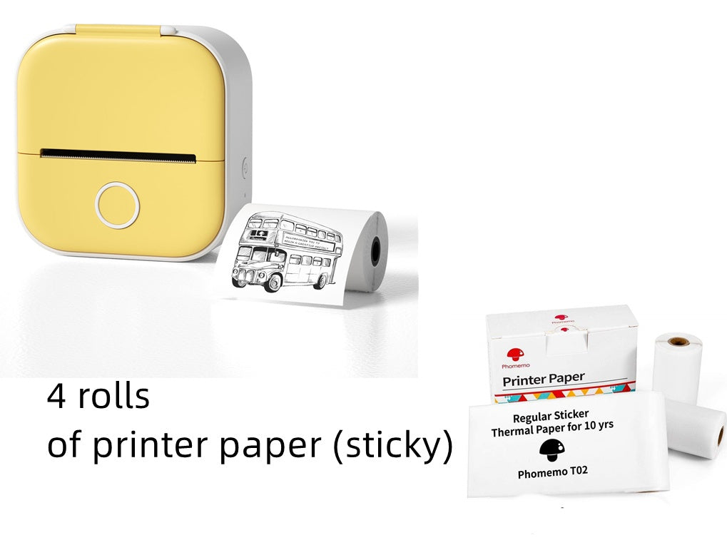 🖨️ Portable Mini Thermal Label Printer – Inkless Bluetooth-Compatible Home & Office Printer