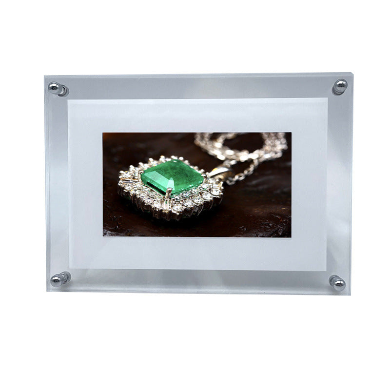 Transparent Acrylic Digital Photo Frame - WiFi Video Player & Music Support