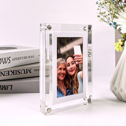 Transparent Acrylic Digital Photo Frame - WiFi Video Player & Music Support