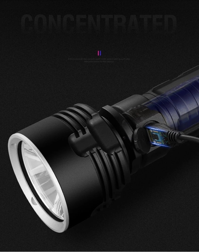 Strong LED Flashlight - Rechargeable Super Bright Outdoor Lamp