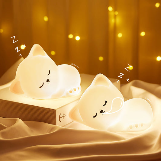 Cute Silicone Night Light with Touch Function