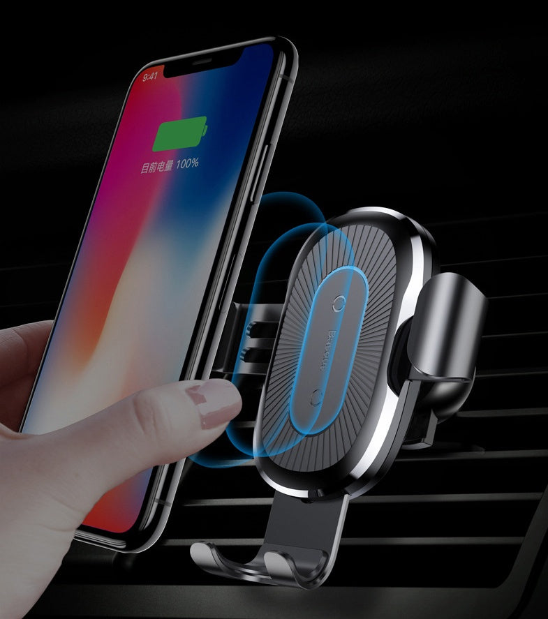 Gravity Bracket Wireless Charging Car Mount – 2-in-1 Charger & Phone Holder