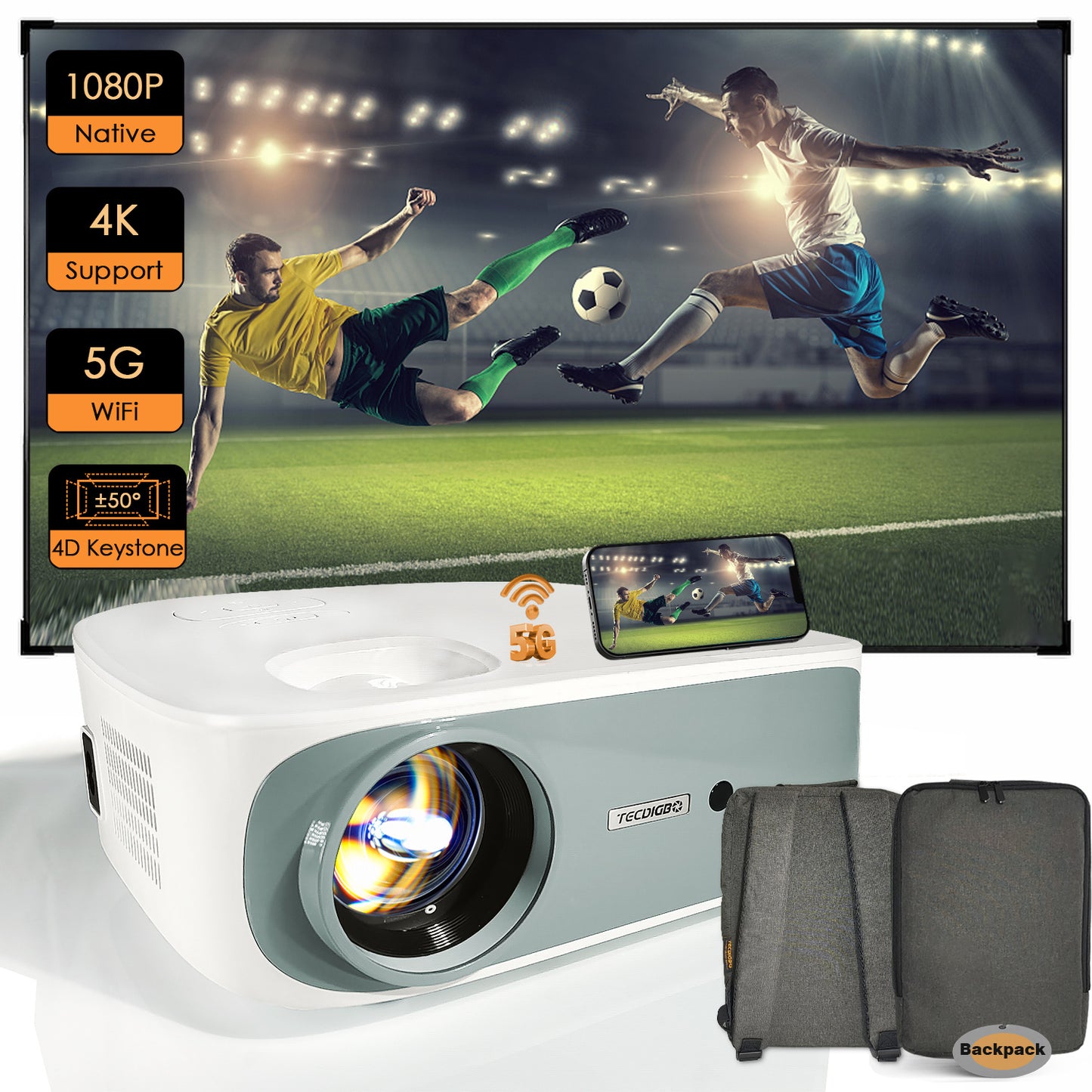 4K True 1080P High-Definition Projector C55