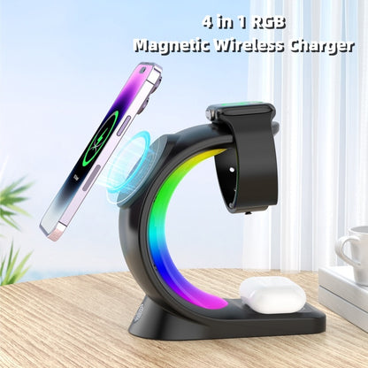 4-in-1 Magnetic Wireless Charger with RGB Atmosphere Light