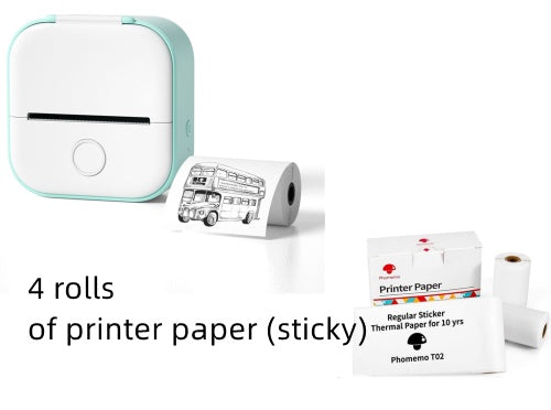 🖨️ Portable Mini Thermal Label Printer – Inkless Bluetooth-Compatible Home & Office Printer