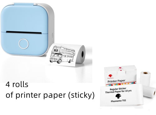 🖨️ Portable Mini Thermal Label Printer – Inkless Bluetooth-Compatible Home & Office Printer