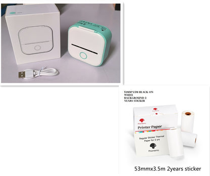 🖨️ Portable Mini Thermal Label Printer – Inkless Bluetooth-Compatible Home & Office Printer