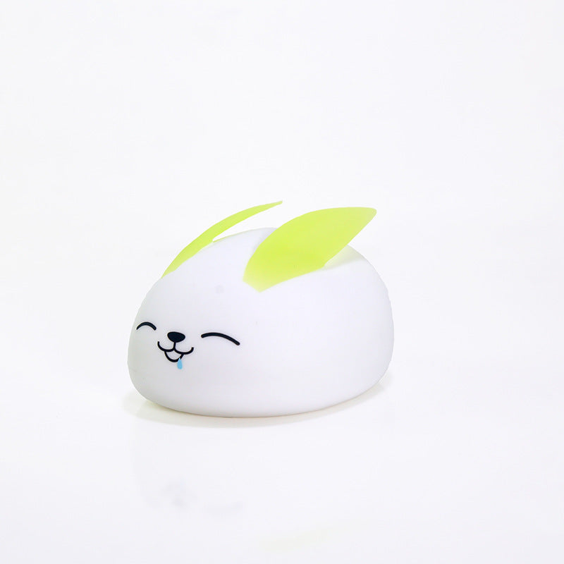 LED Projection Silicone Night Light - Cute Cartoon Design