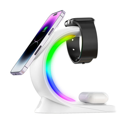 4-in-1 Magnetic Wireless Charger with RGB Atmosphere Light