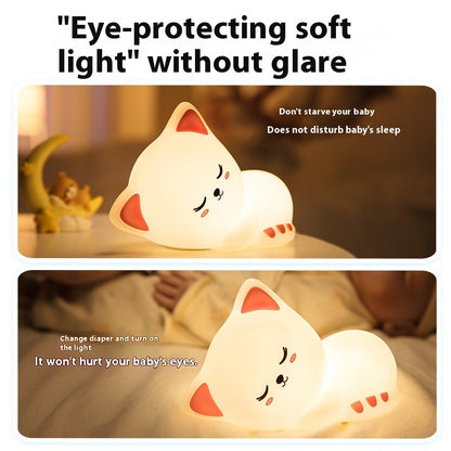 Cute Silicone Night Light with Touch Function