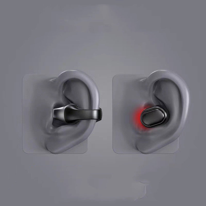 Ear Clip Bone Conduction Headphones - Bluetooth 5.2 Wireless HIFI Sports Headset