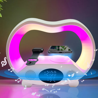 2024 New 6 In 1 Smart Remote Control Bluetooth LED Table Lamp with Wireless Charging & Speaker