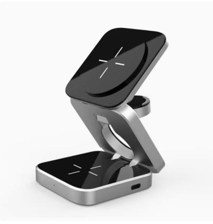 3-In-1 Foldable Wireless Charging Station – Magnetic Fast Charging for Multiple Devices