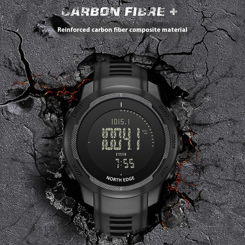 🏞 Carbon Fiber Outdoor Sports Watch: Built for Hiking, Swimming, and Adventure! 🏞