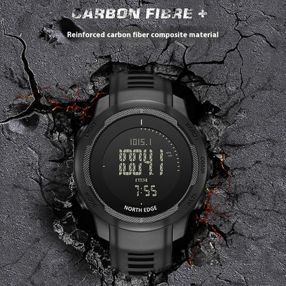 🏞 Carbon Fiber Outdoor Sports Watch: Built for Hiking, Swimming, and Adventure! 🏞