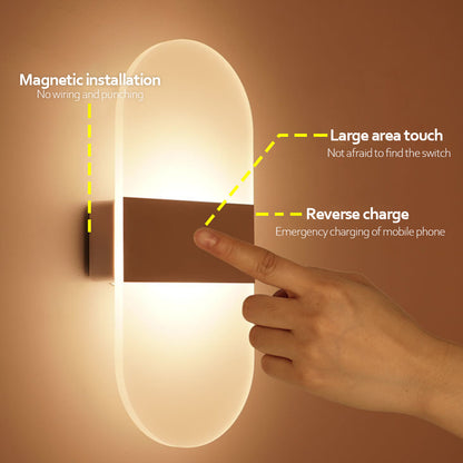 Indoor USB Rechargeable Wall Lamp - Motion Sensor LED Light