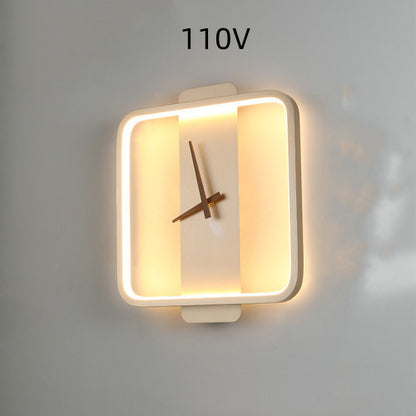 Nordic Wall Lamp - Bedside Clock Design LED Light