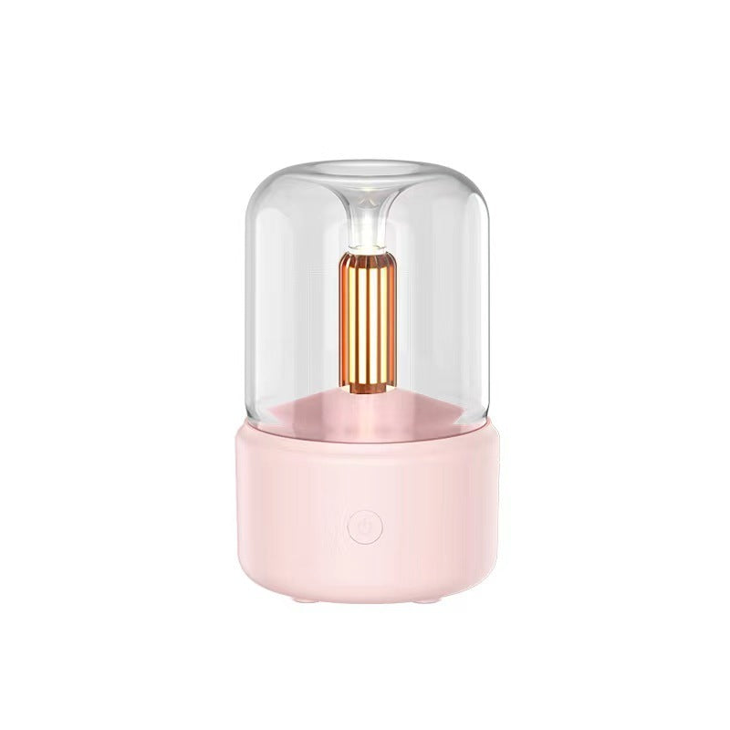 Atmosphere Light Humidifier - 120ml Candlelight Aroma Diffuser with LED Night Light