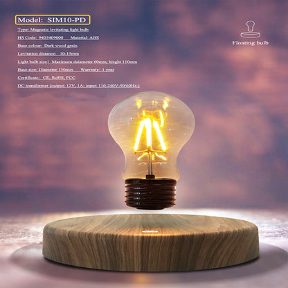 Magnetic Levitation Bulb Night Light - Creative Desktop Decoration