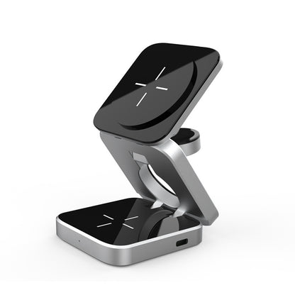 3-In-1 Foldable Wireless Charging Station – Magnetic Fast Charging for Multiple Devices