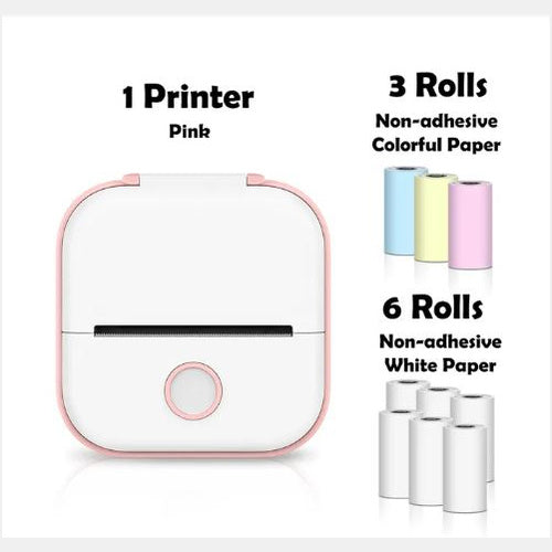 🖨️ Portable Mini Thermal Label Printer – Inkless Bluetooth-Compatible Home & Office Printer