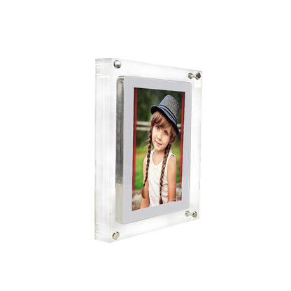 Acrylic Digital Photo & Video Frame with Built-in Battery