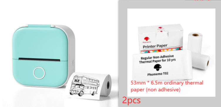 🖨️ Portable Mini Thermal Label Printer – Inkless Bluetooth-Compatible Home & Office Printer