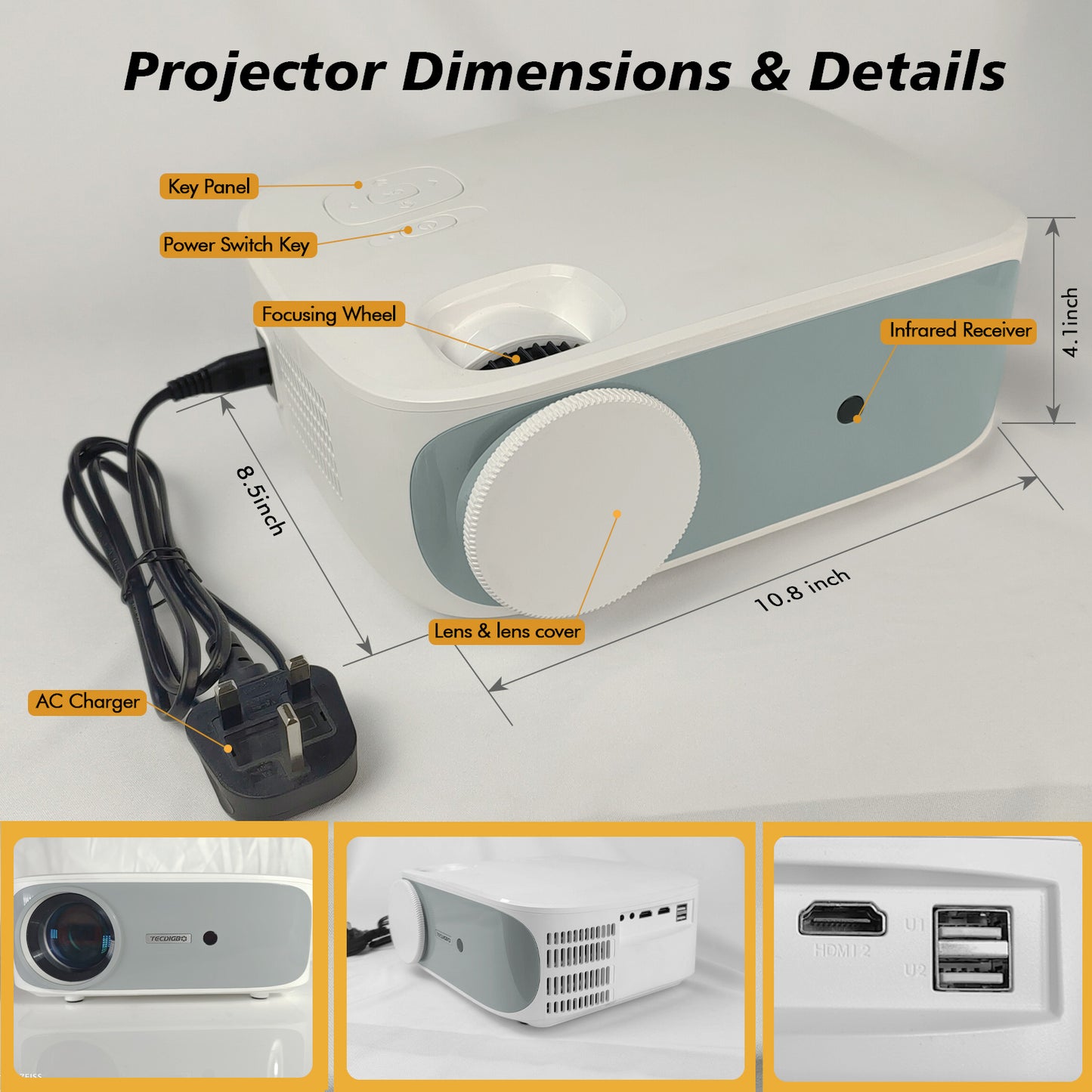 4K True 1080P High-Definition Projector C55