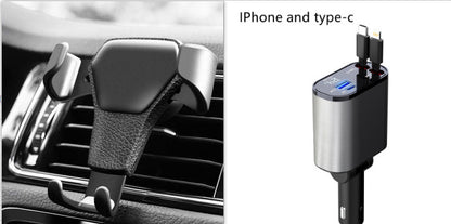 Metal Car Charger – 100W Super Fast Charging USB & Type-C Adapter