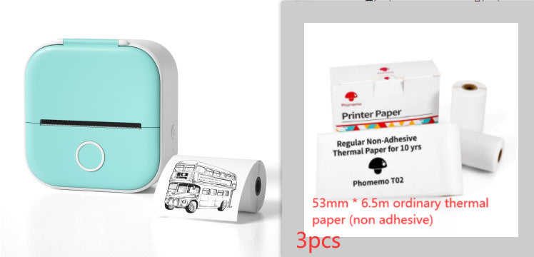 🖨️ Portable Mini Thermal Label Printer – Inkless Bluetooth-Compatible Home & Office Printer