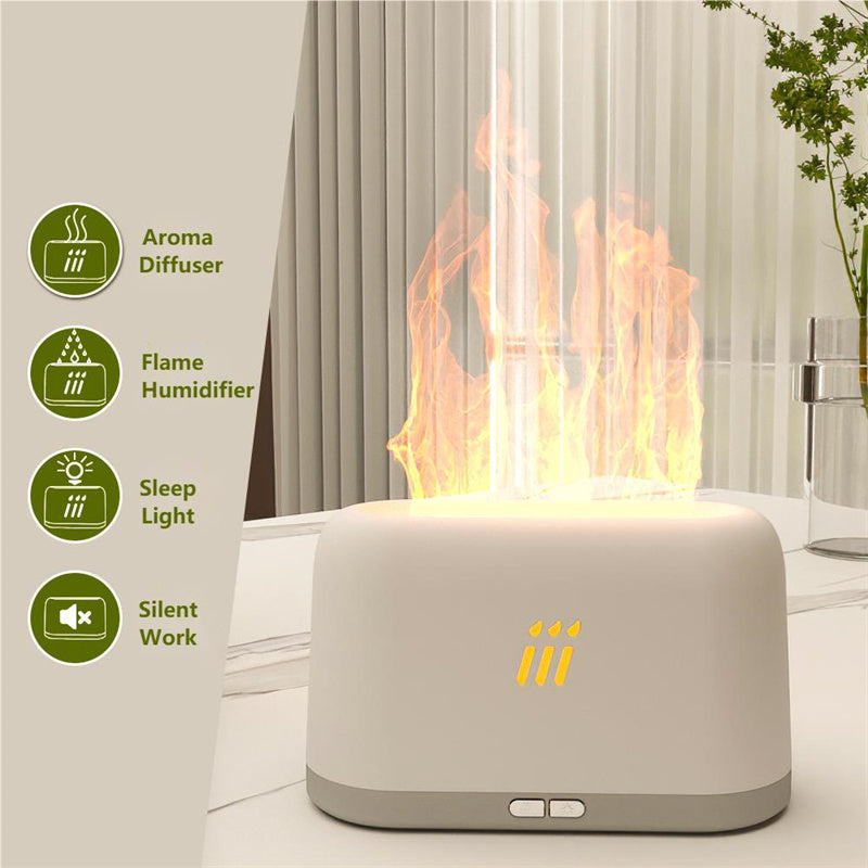 Flame Aroma Diffuser & Ultrasonic Cool Mist Humidifier