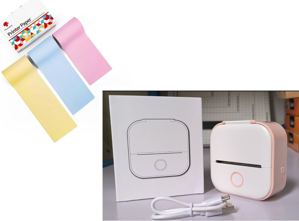 🖨️ Portable Mini Thermal Label Printer – Inkless Bluetooth-Compatible Home & Office Printer