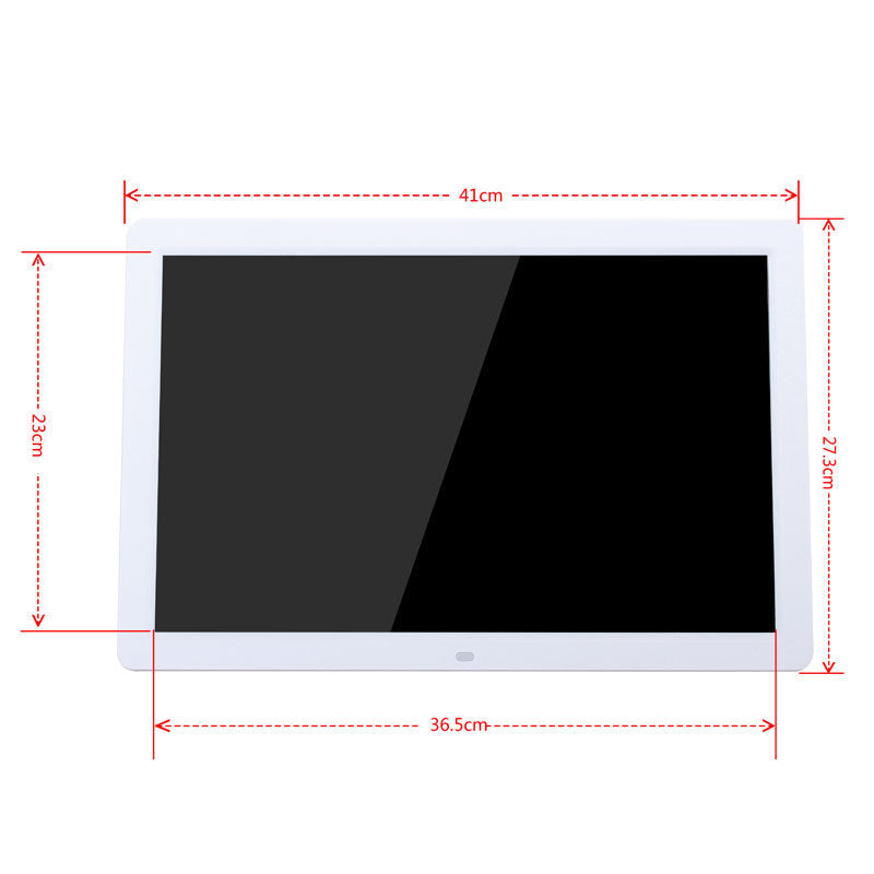 17-Inch High-Definition Digital Photo Frame with Clock, Calendar & Alarm