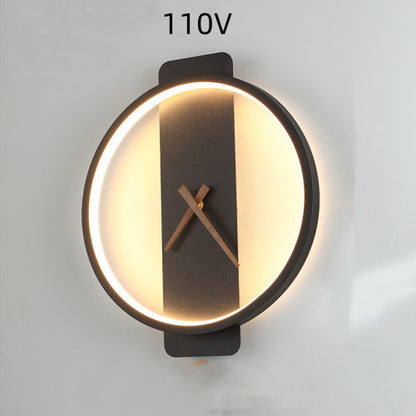 Nordic Wall Lamp - Bedside Clock Design LED Light